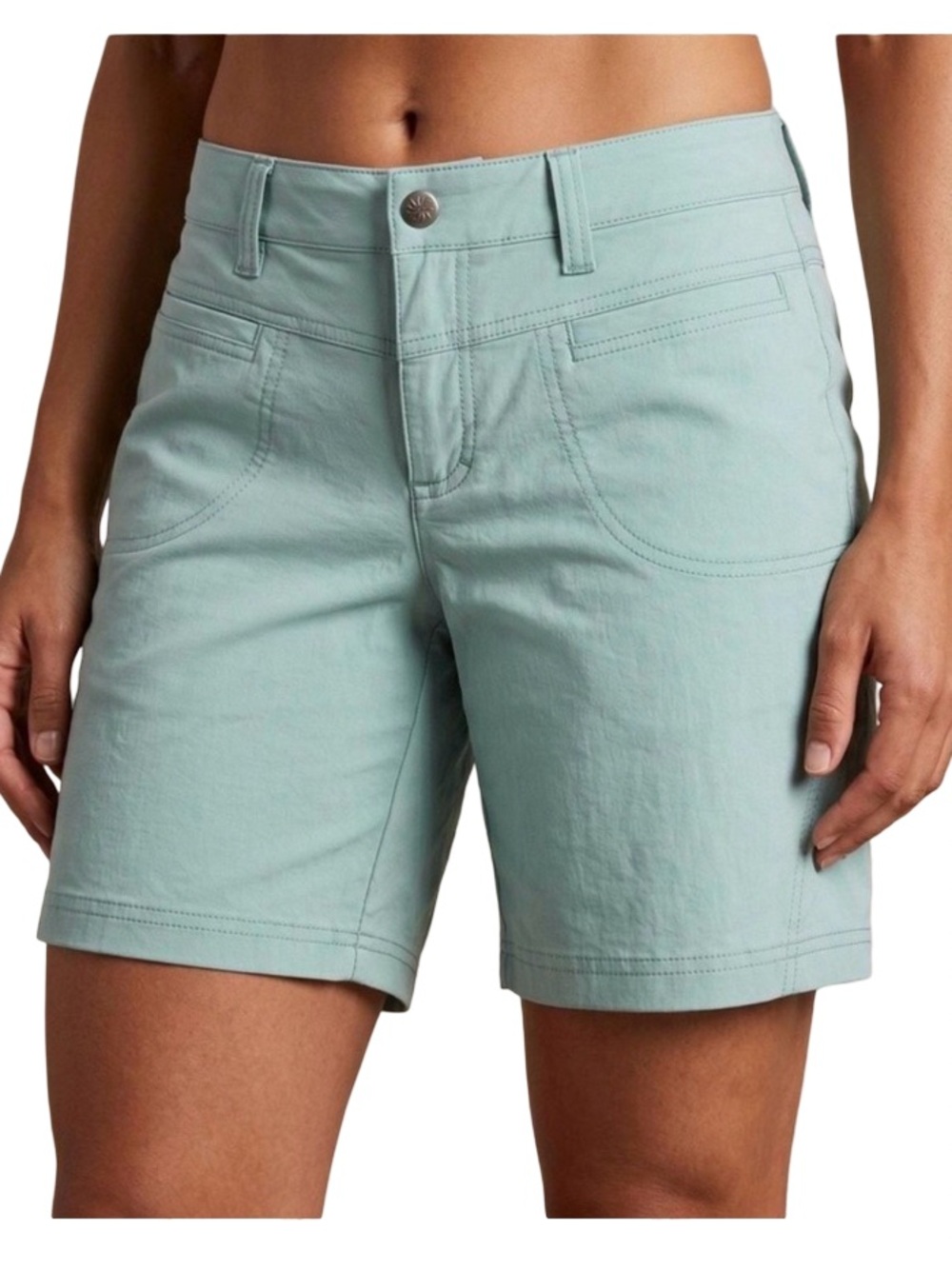 Athleta | Women's Mint Green Stretch Bermuda Shorts | 6